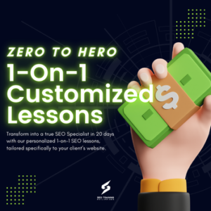 1-on-1 cutsomized seo lessons